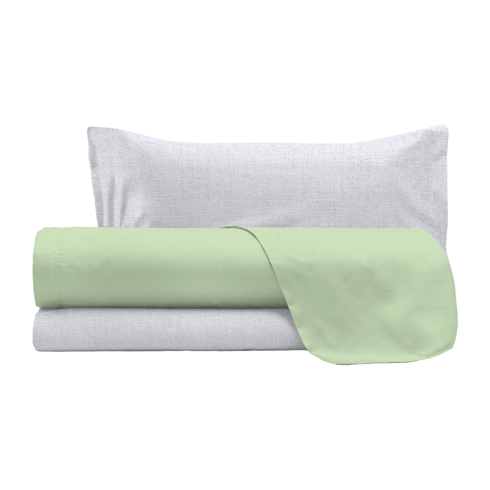 COMPLETO LETTO TRENDY CHIC MADE IN ITALY COTONE- PISTACCHIO SINGOLO