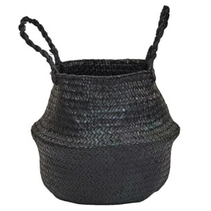 Panier Arrondi Jonc De Mer Noir