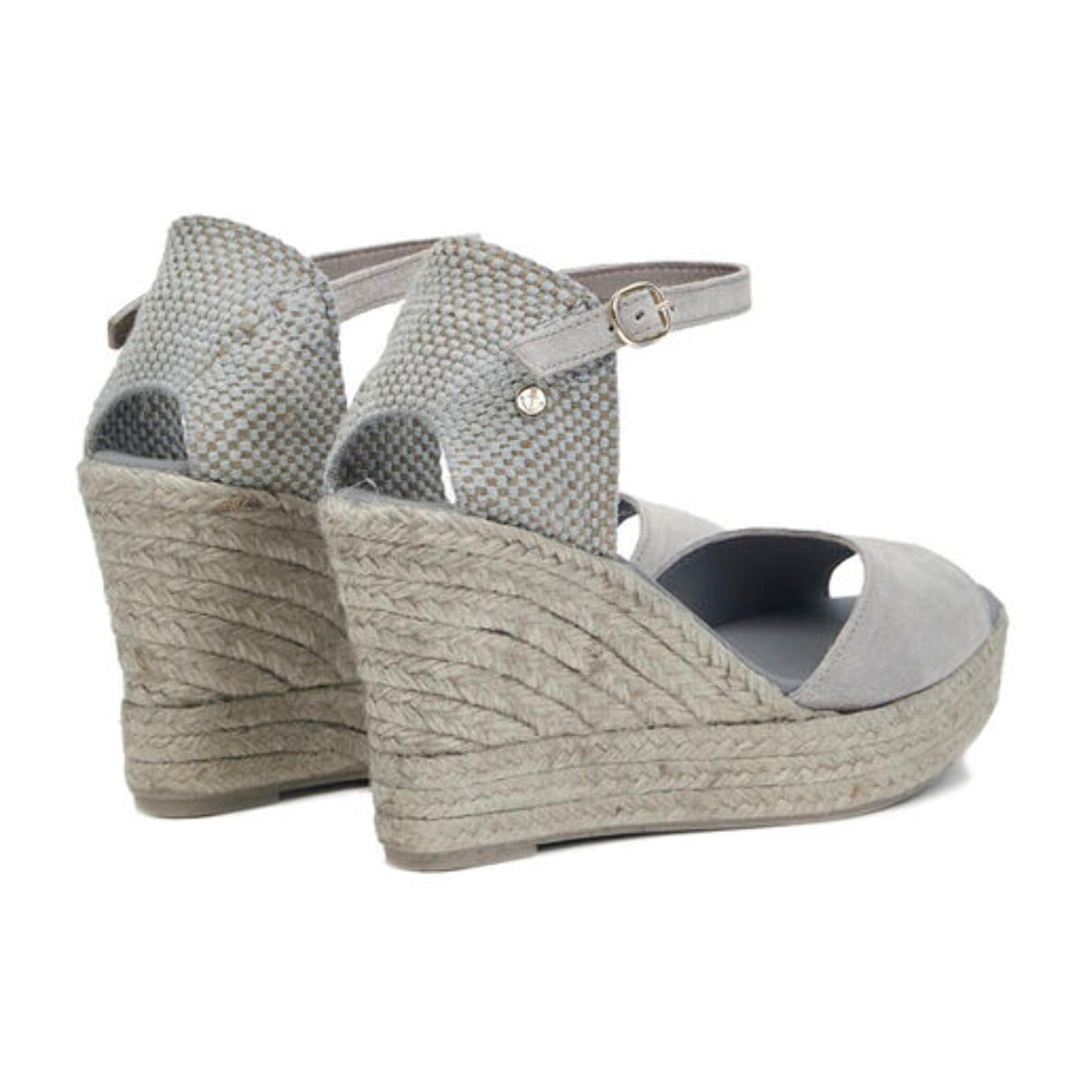 Sandalias de Cuña para Mujer - LA VALETA CHARLENE PEEP TOE Gris