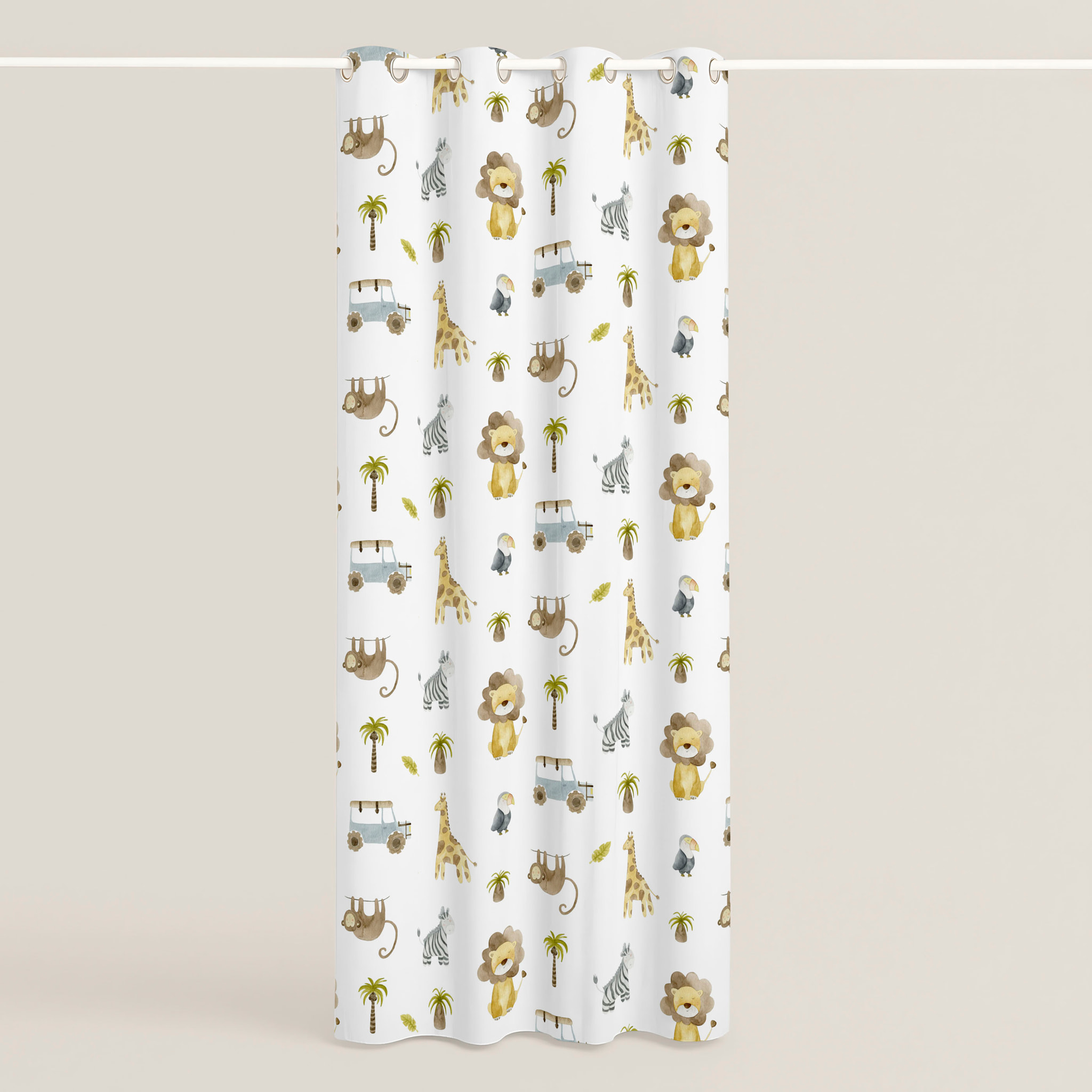 Cool Kids - Cortina Estampada - Con Ojales - 100% Algodón - Serengeti