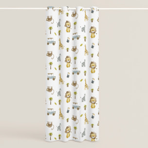 Cool Kids - Cortina Estampada - Con Ojales - 100% Algodón - Serengeti