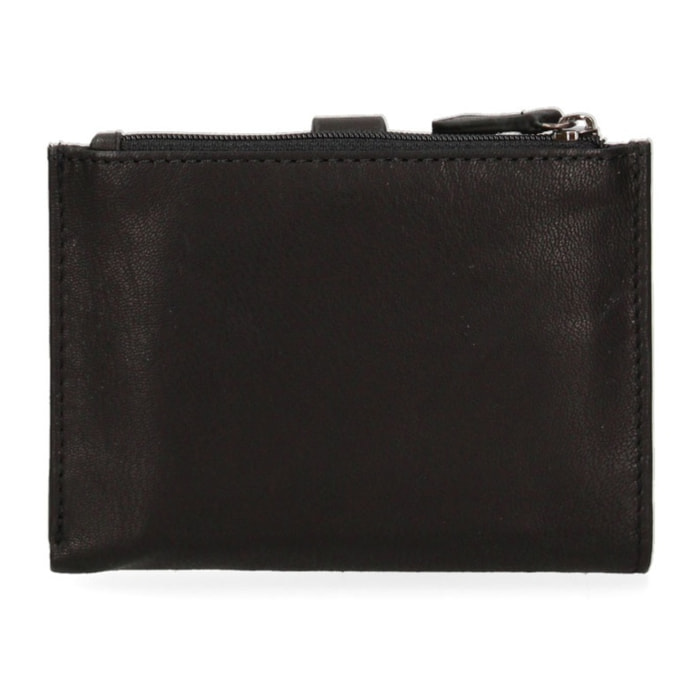 Portafoglio donna in vera pelle - Modello False - Casual - 12.5 x 10.0 x 1.5 cm