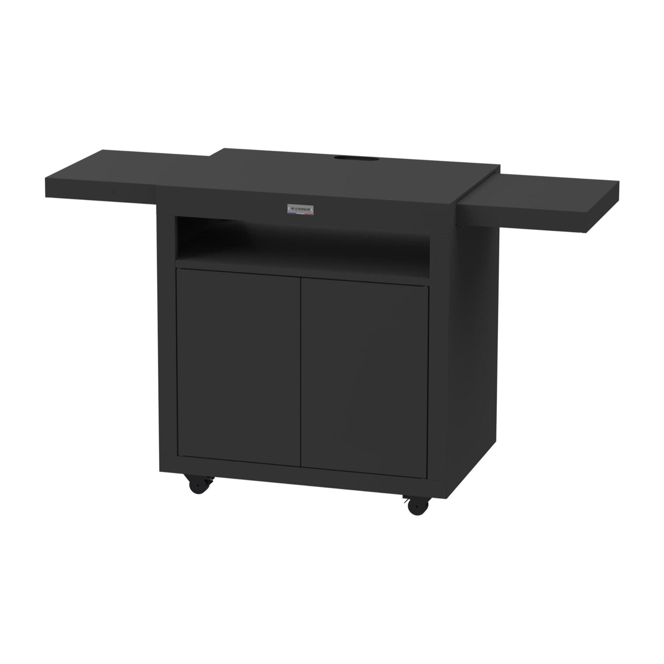DESSERTE MEUBLE 80 AVEC TABLETTE NOIRE - LE MARQUIER
