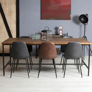 Table à manger décor marqueterie 200 cm VARSOVIE