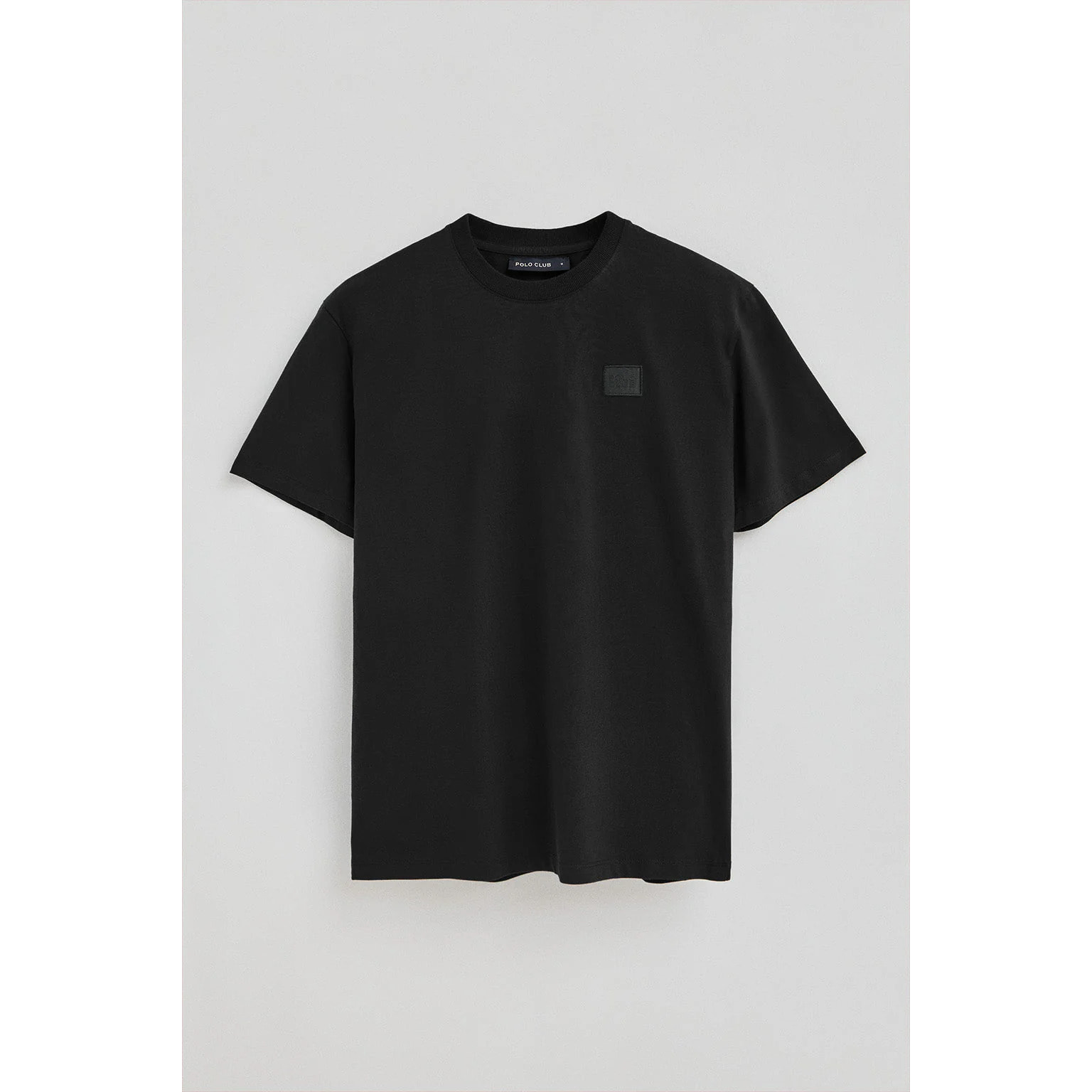 Camiseta negra con parche personalizado Polo Club
