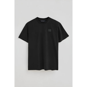 Camiseta negra con parche personalizado Polo Club