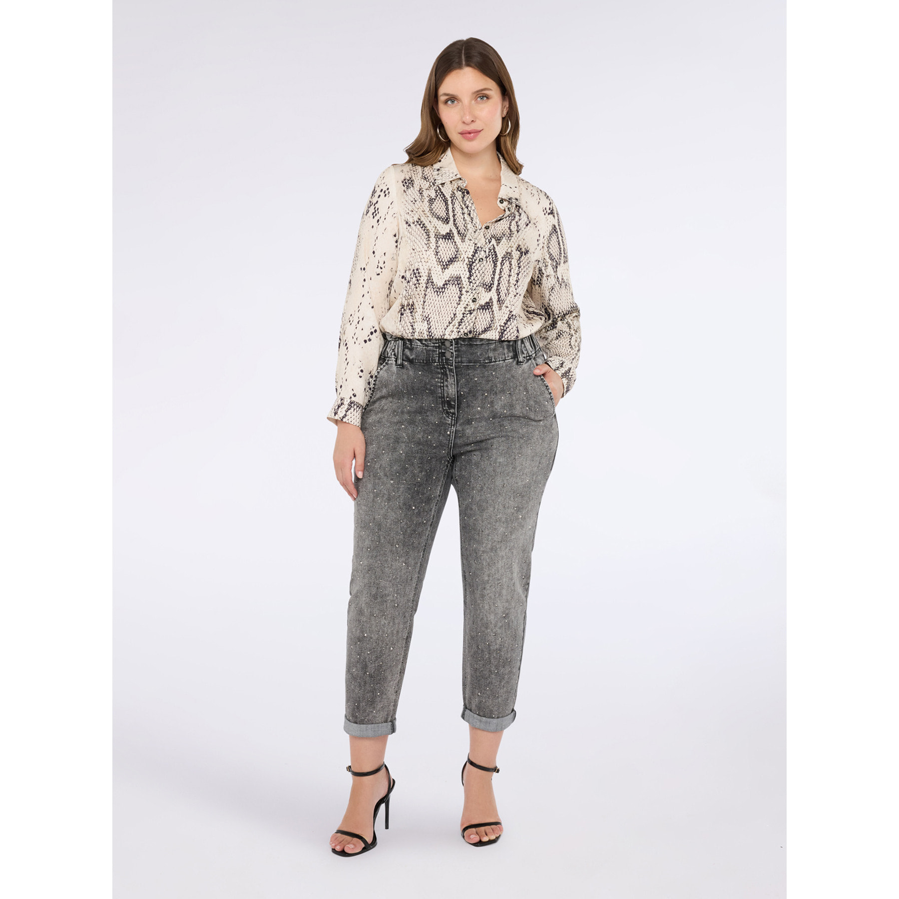 Fiorella Rubino - Camicia stampa animalier - Beige