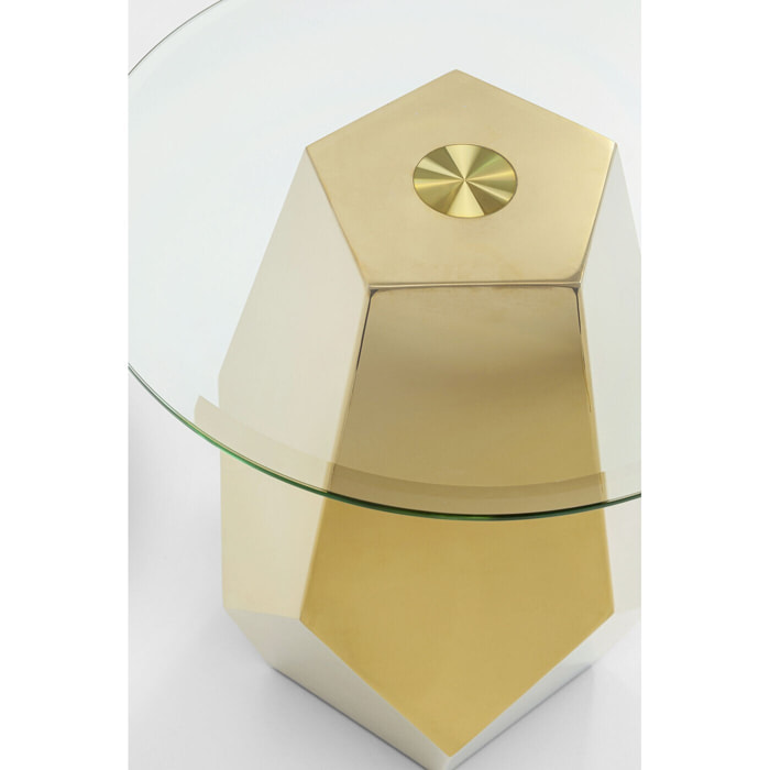 Table d'appoint Ricchezza 45cm dorée Kare Design
