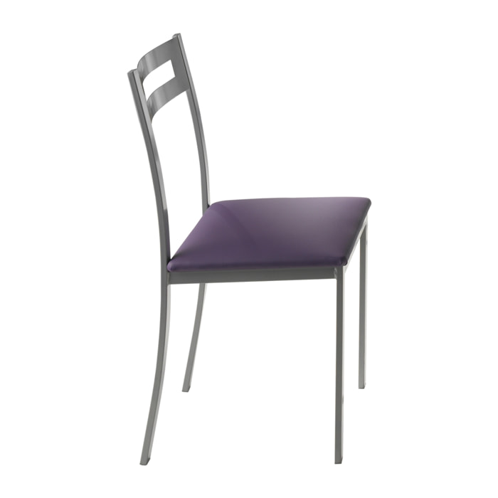 Set de 4 sillas – Polipiel y metal