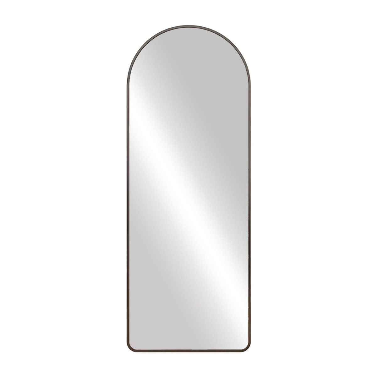Specchio ad arco 50x160 cm da terra o parete con telaio nero - Roanne