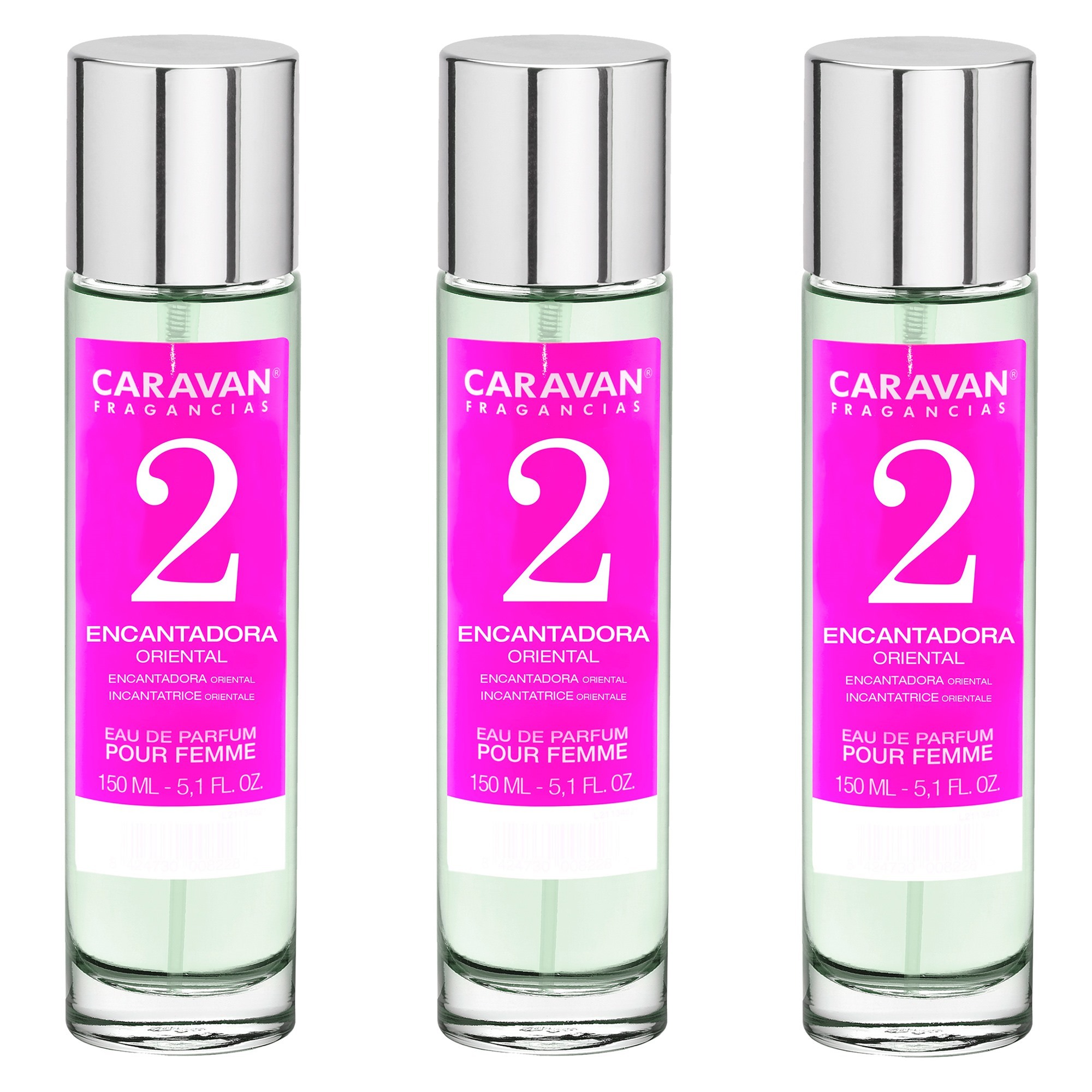 Caravan fragancias set de 3 frascos perfume de mujer nº2, de 150 ml