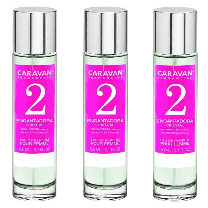 Caravan fragancias set de 3 frascos perfume de mujer nº2, de 150 ml