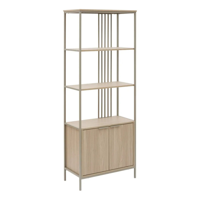 Étagère Duna rectangulaire 35x68,4cm 2 portes beige