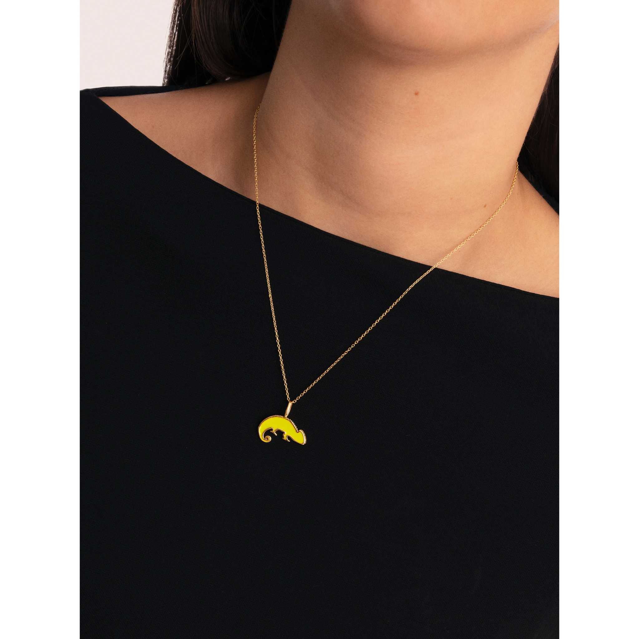 Charm Camaleón Enamel Lima Baño Oro