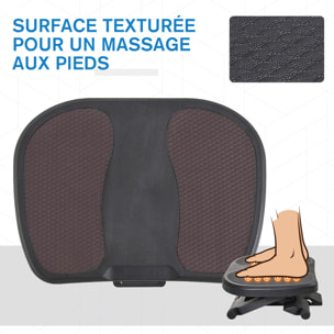 HOMCOM Repose-pied ergonomique de bureau hauteur et inclinaison réglables 45L x 34l cm gris