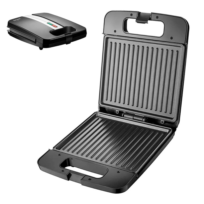 Sandwichera grill con 1400W de potencia.