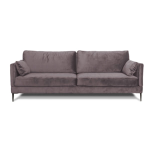 Canapé Velours Droit Splendido - 3 Places