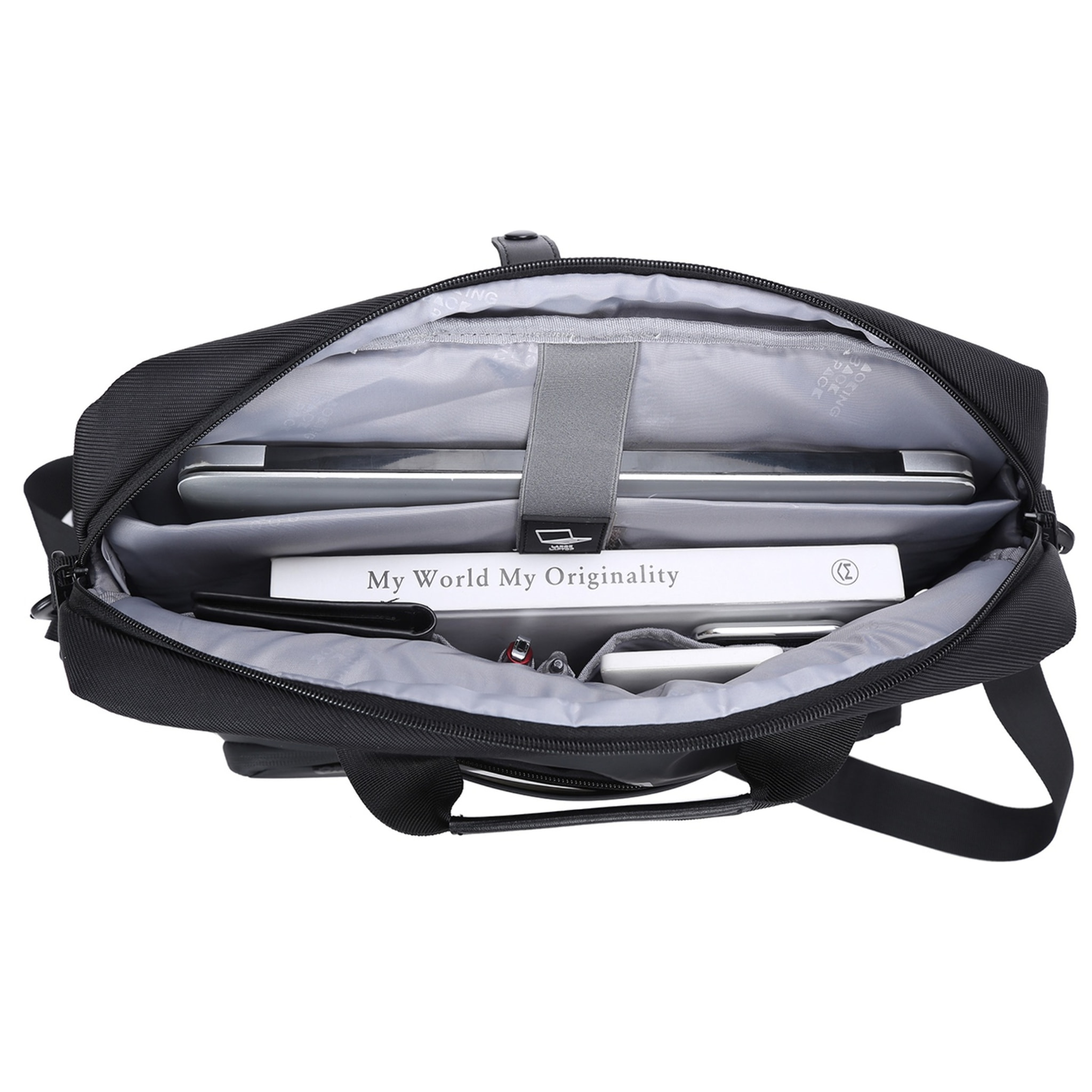 Borsa da lavoro uomo - Modello Aetheron - Poliestere - 39.5 x 29.5 x 7.5 cm