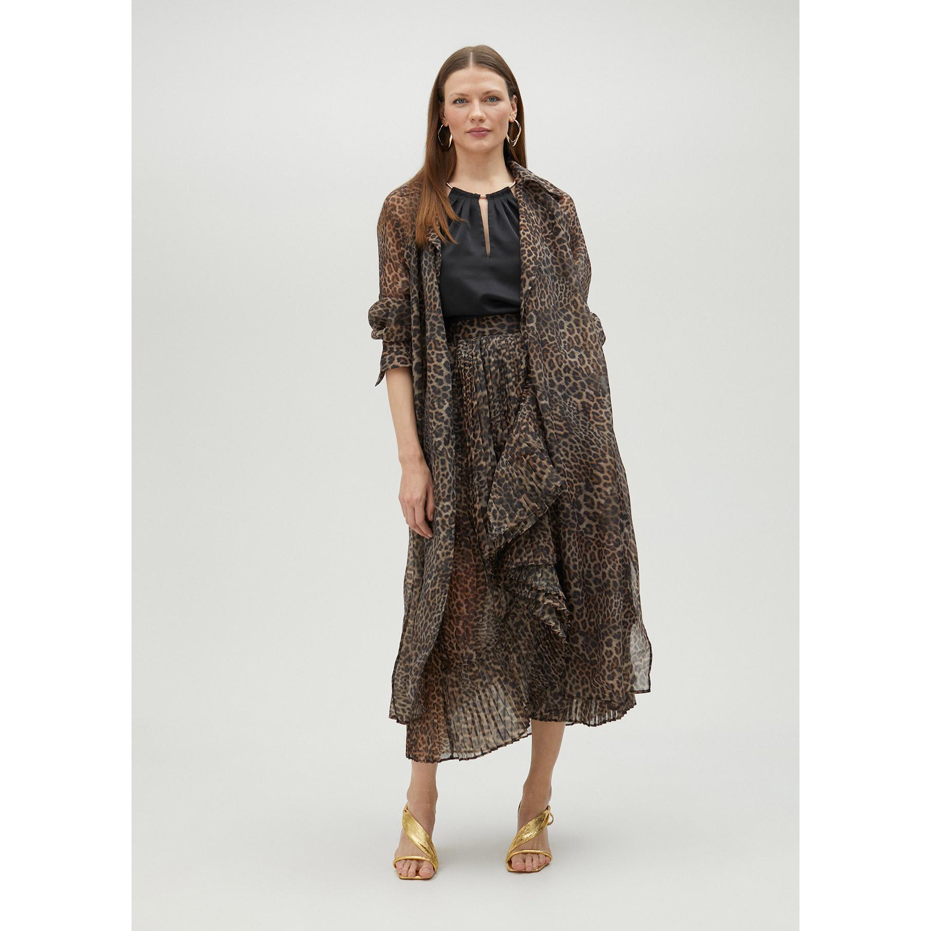Trench organza stampa animalier