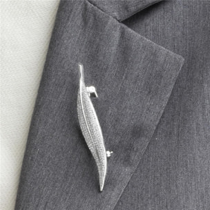 Broche con Circonita Brillante acabado plata