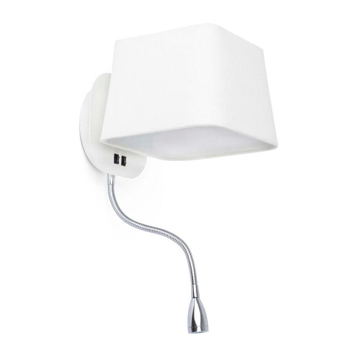 SWEET Lampe applique blanche avec liseuse