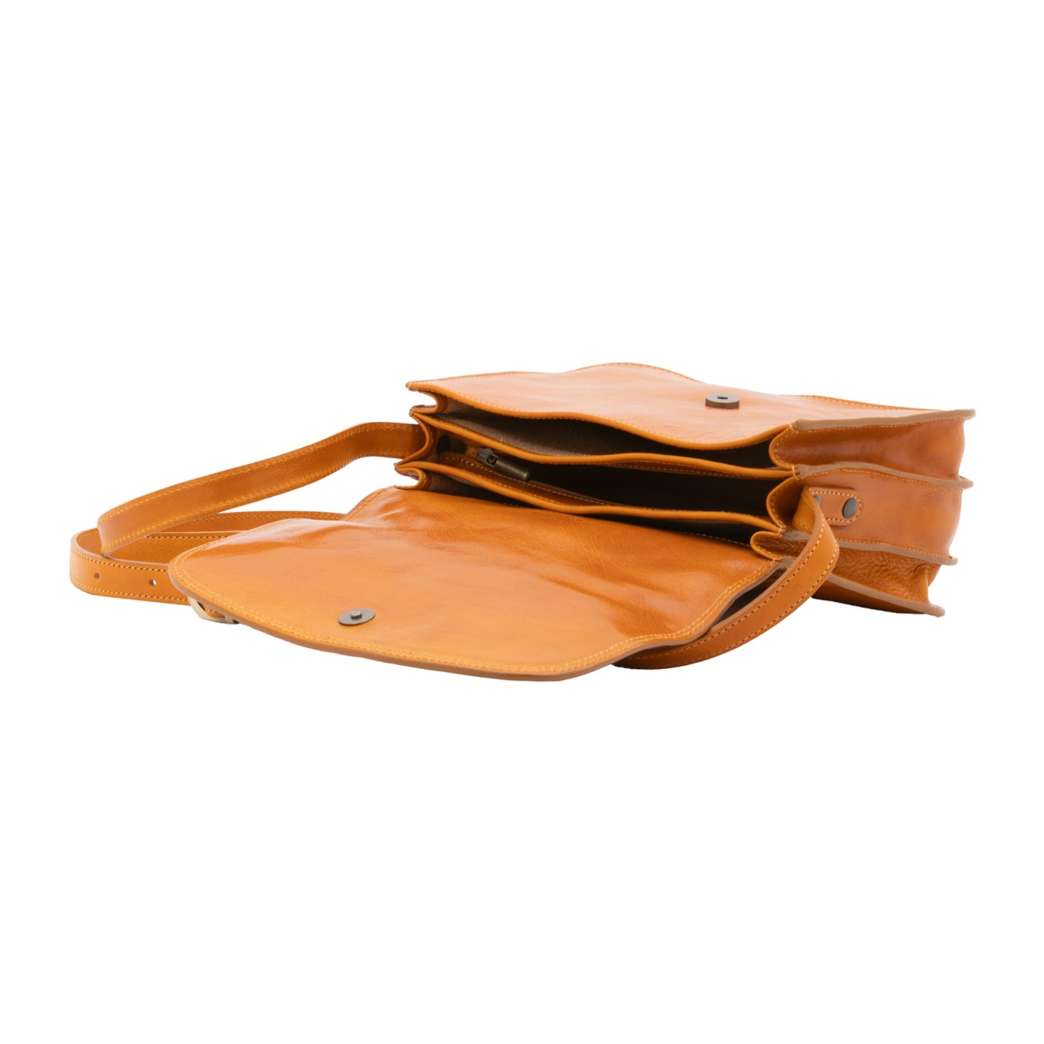 Borsa a tracolla da donna - Modello False - Vera pelle - 27.0 x 20.0 x 12.0 cm