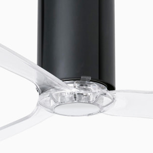 MINI TUBE FAN M Ventilatore a soffitto nero brillante/trasparente