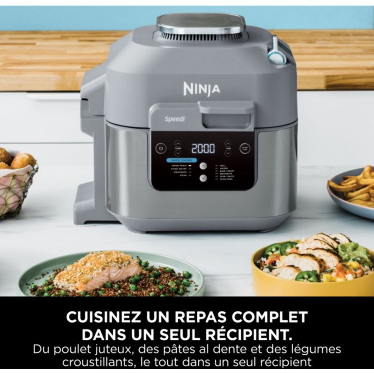 Multicuiseur NINJA Speedi ON400EU 5,7 L, 10 modes de cuisson dont air fryer
