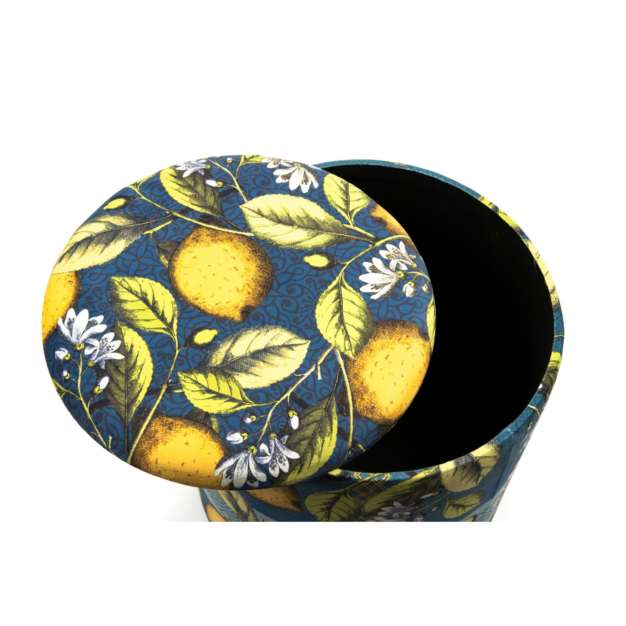 Pouf contenitore Excelsa Boboli in velluto e legno 39x39x43 cm multicolore