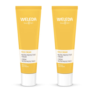 WELEDA - Duo Crème Nutri-protectrice Cold Cream - Soin protecteur intensif  - Protège et nourrit - Certifié Natrue**- Tube 30 ml x2