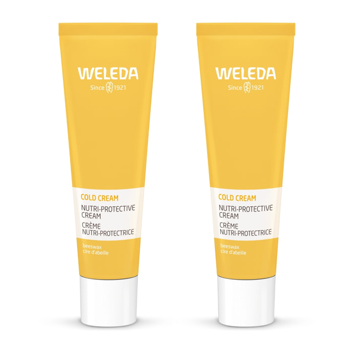WELEDA - Duo Crème Nutri-protectrice Cold Cream - Soin protecteur intensif  - Protège et nourrit - Certifié Natrue**- Tube 30 ml x2