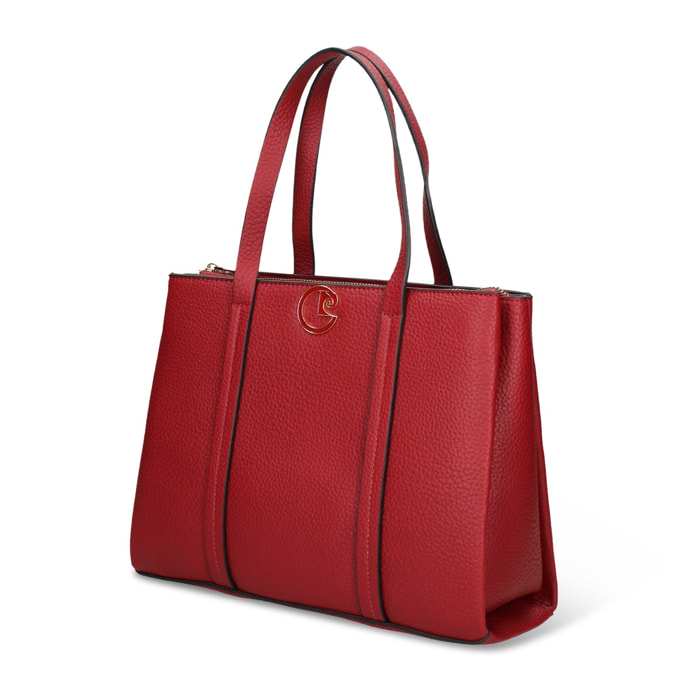 Borsa a mano da donna - Modello Silvana Chic - Pelle vegana PU - 28.0 x 23.5 x 10.0 cm