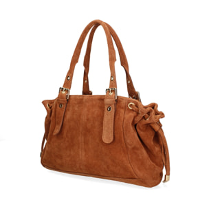 Borsa a mano da donna Made in Italy - Modello Lumena Lux - 100% pelle - 20.0 x 21.0 x 33.0 cm