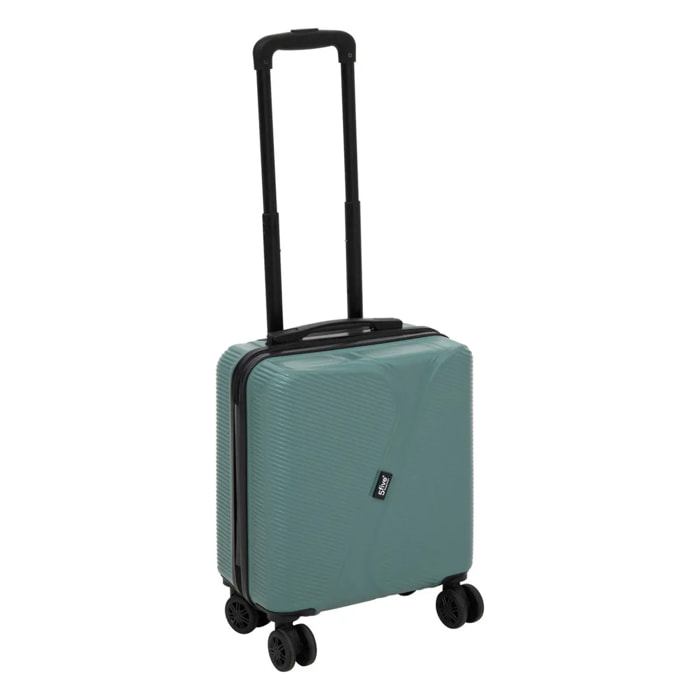 Valise cabine ABS low cost 8 roues vert