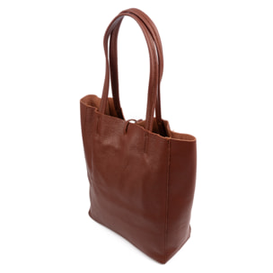 Sibari Borsa Shopper Donna.Pelle autentica Dollaro