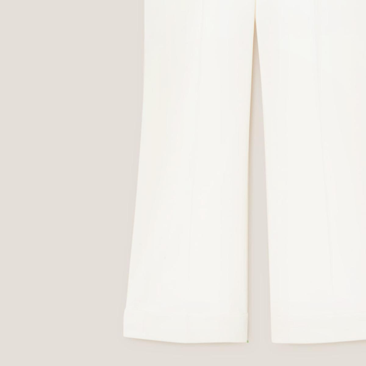 Motivi - Pantaloni cropped con risvolto - Bianco