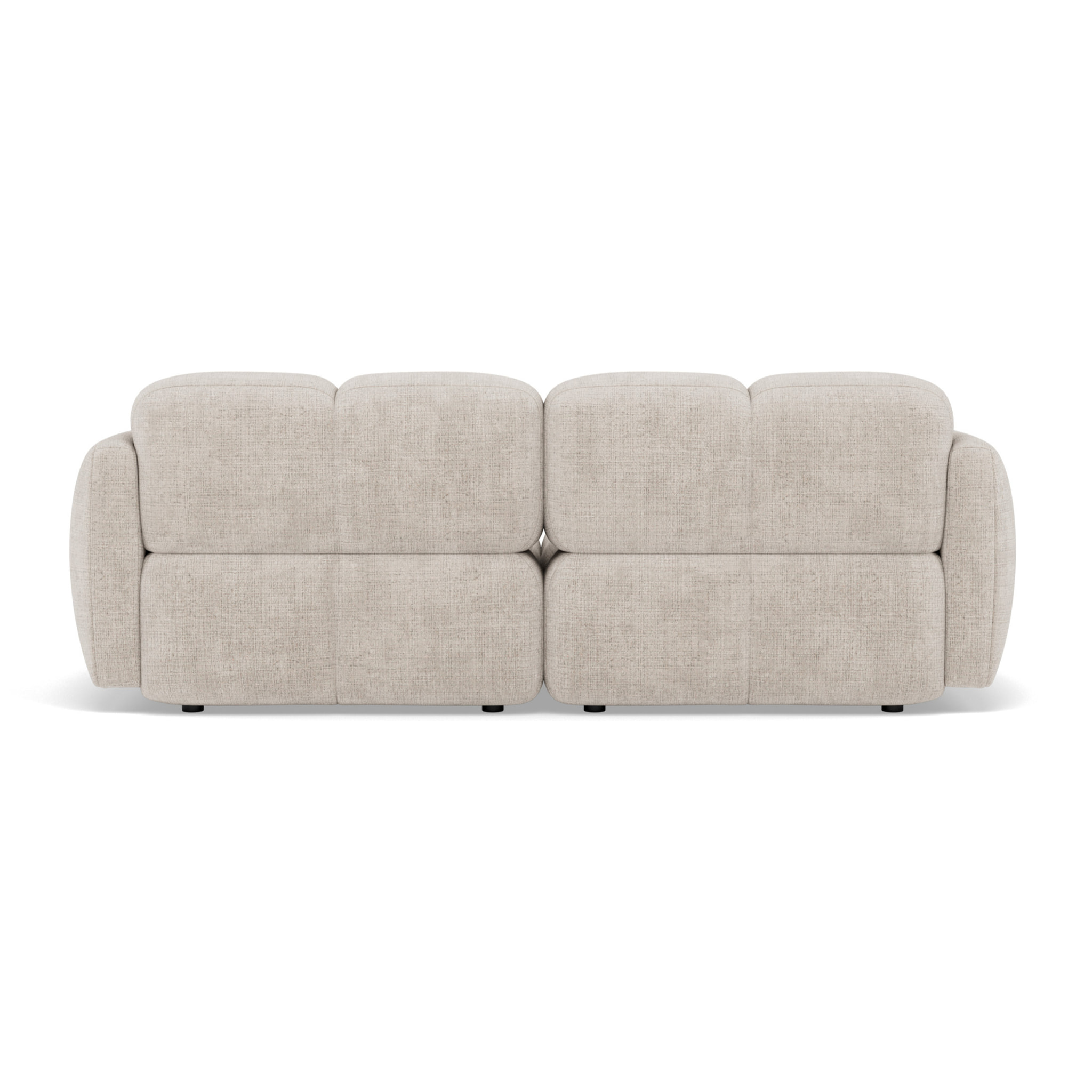 Grace - canapé modulable 2 places en velours texturé - Beige