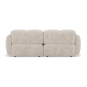 Grace - canapé modulable 2 places en velours texturé - Beige