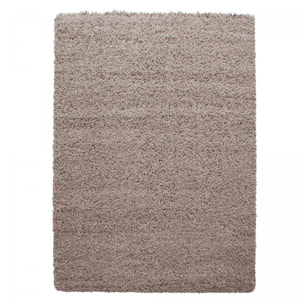 Tapis poils longs shaggy tissé motif uni GECO