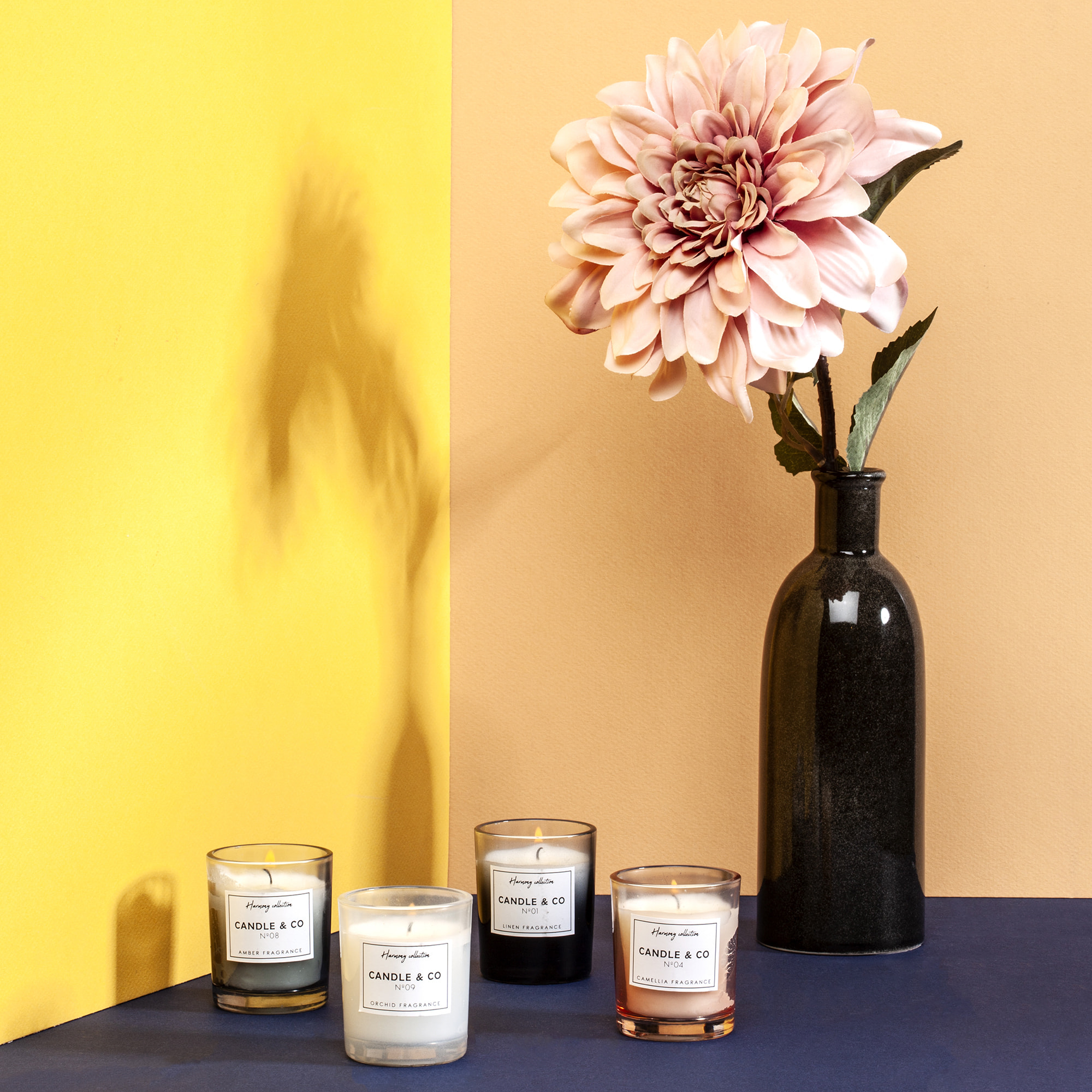 Bougie Parfumee X4 Coffret Harmony H5.9cm