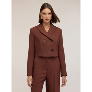Motivi - Blazer spencer con revers a lancia - Marrone