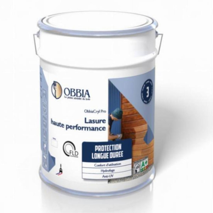 Lasure haute performance Obbiacryl Pro 5L OBBIA - Chêne moyen