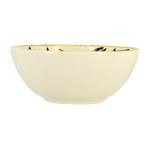 Lot de 6 coupelles 500ml en grès à motif poisson MARIUS