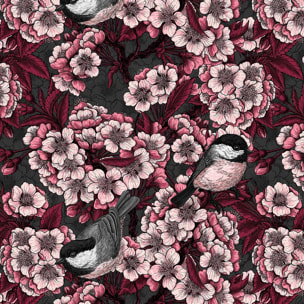 Papier peint jardin de cerisiers Intissé