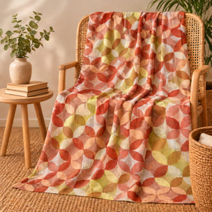 BASSETTI Telo Arredo/Multiuso Sade 270x270 in 100% Cotone_Rosso Mattone