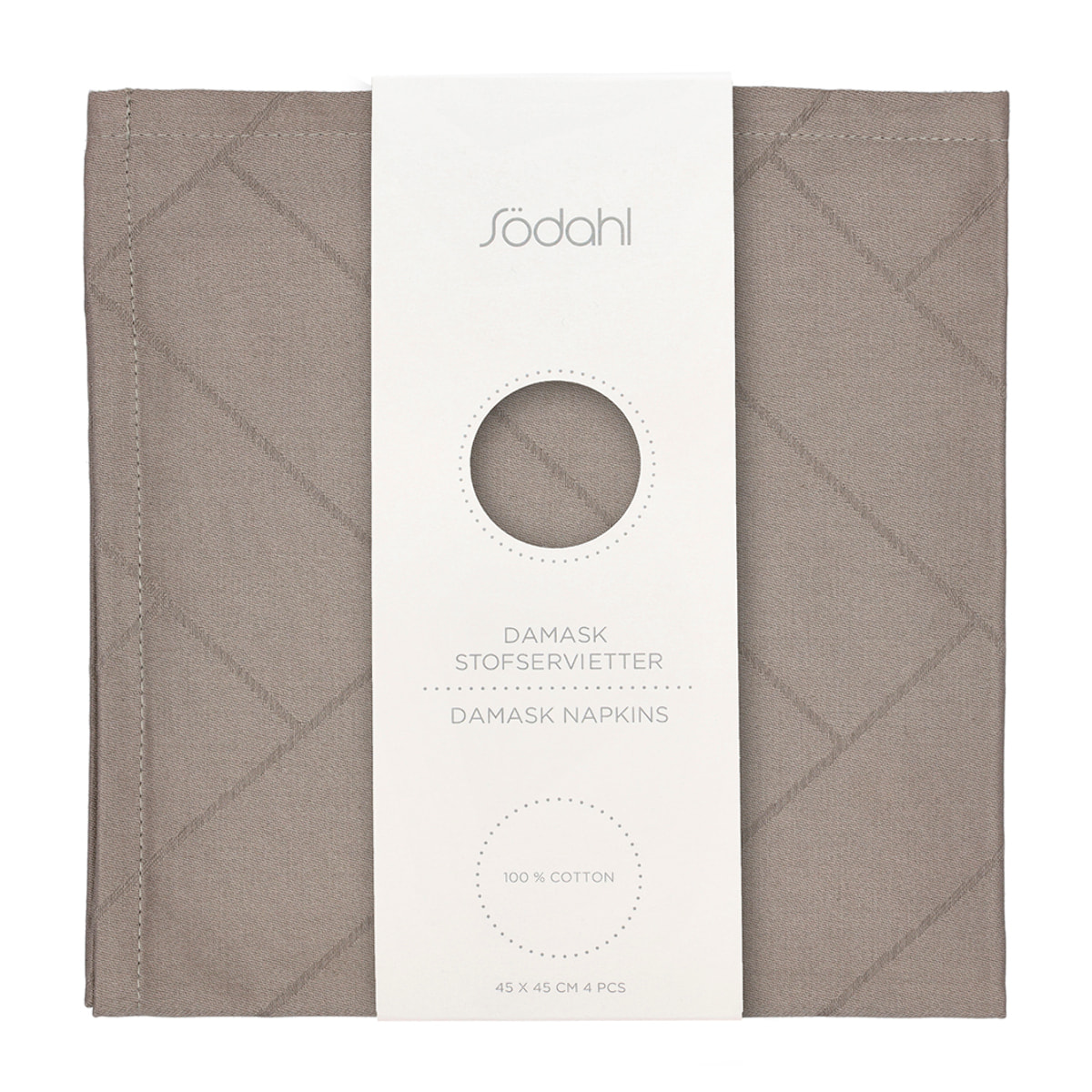 Set de 4 serviettes en tissu Tiles Damas