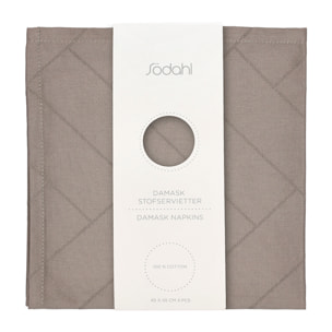 Set de 4 serviettes en tissu Tiles Damas