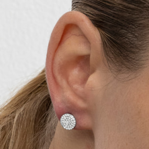 Pendientes con Circonita Brillante acabado plata