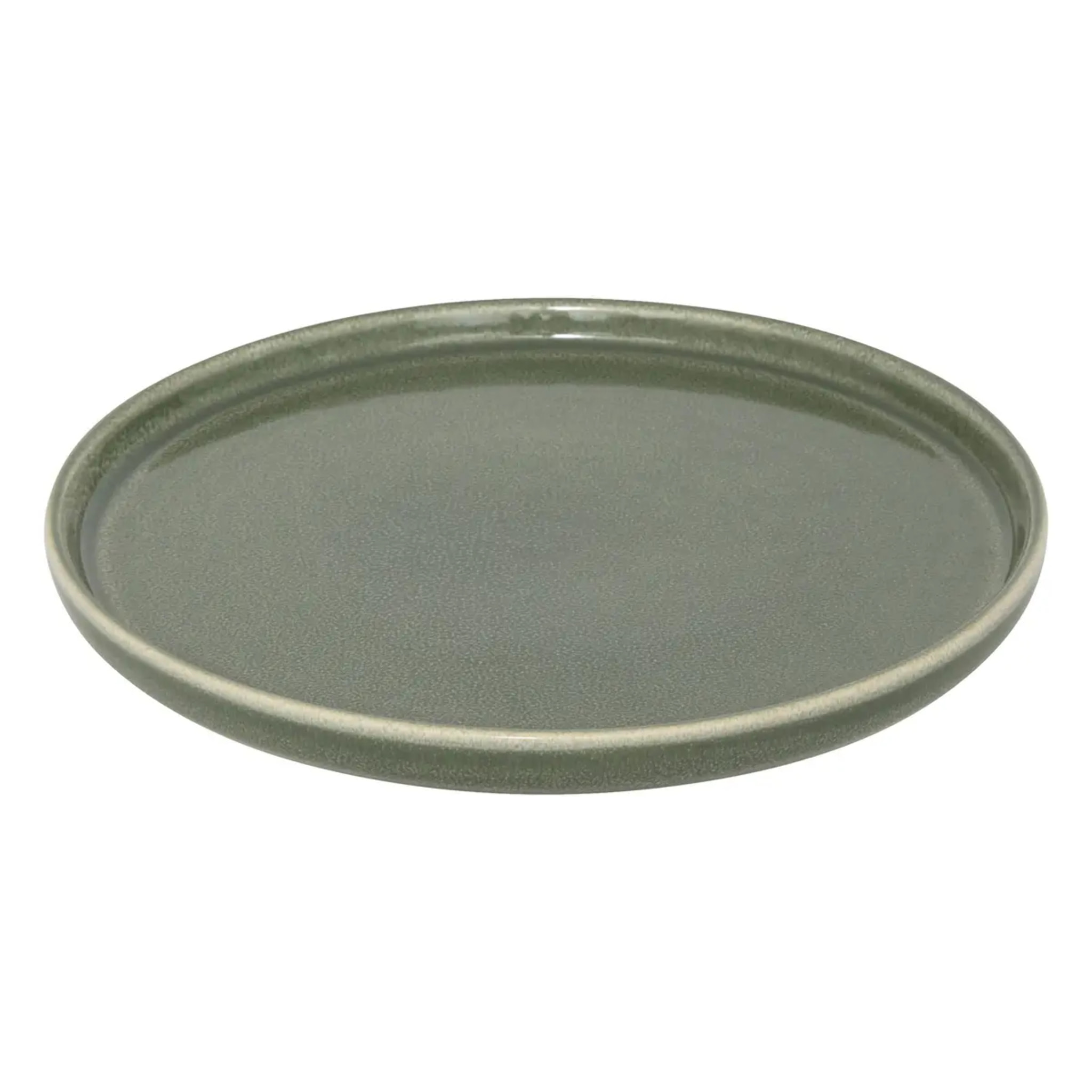 Assiette dessert Terre inconnue vert Kaki D21xH2cm