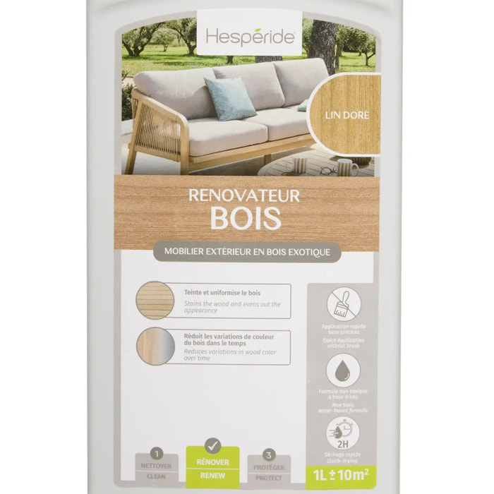 Rénovateur de couleur bois exotique finition Lin doré 1L